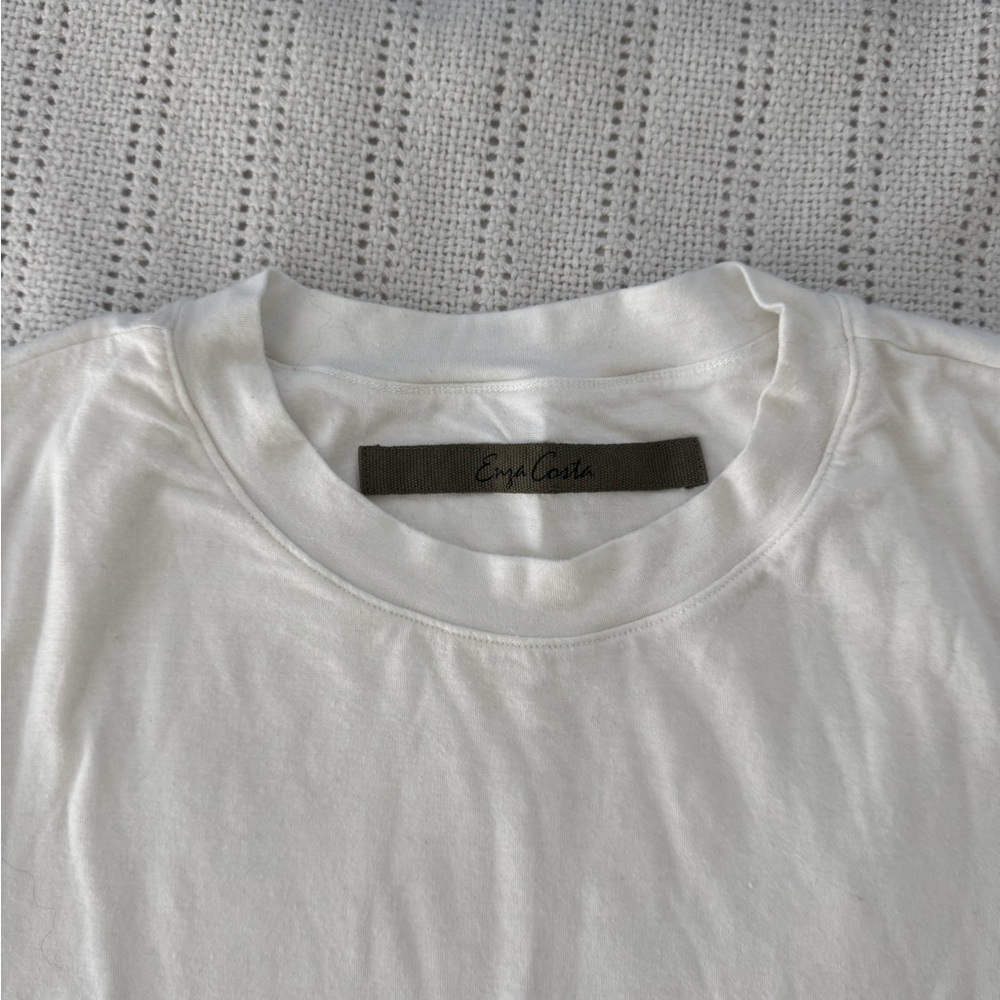Enza Costa White Jersey Bodysuit - size M - Picture 2 of 5